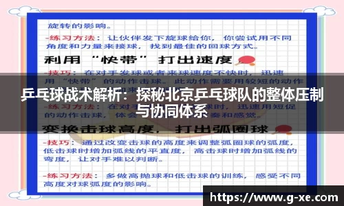 乒乓球战术解析：探秘北京乒乓球队的整体压制与协同体系